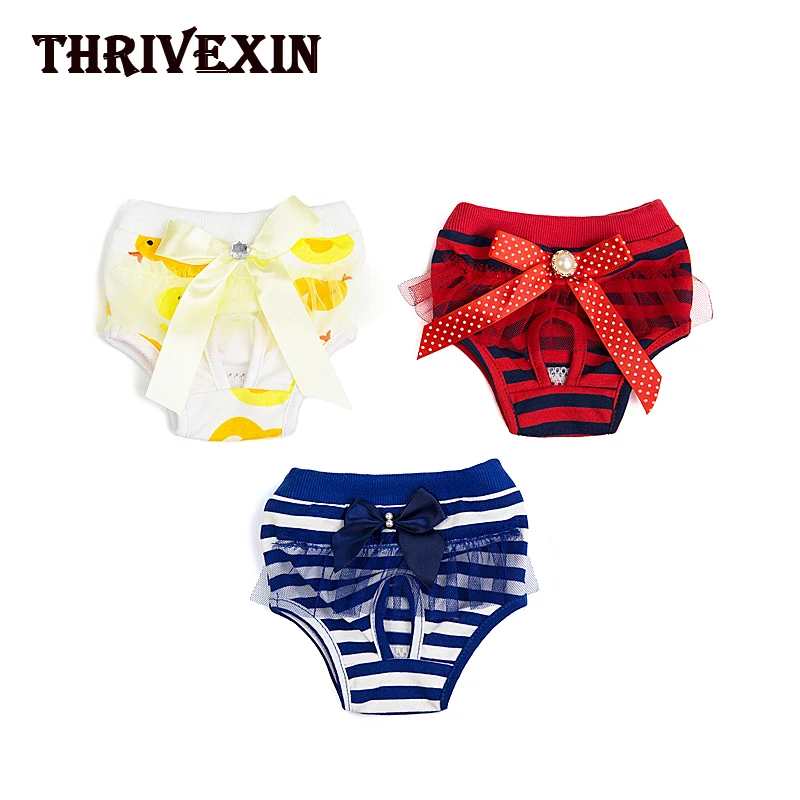 

Pet Dog Clothes Bitch Physiological Pants Cotton Breathable Bitch Teddy Menstrual Physiological Pants Dog Panties Strap Sanitary