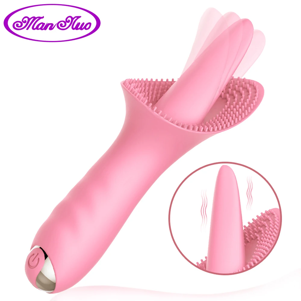 Инновационный вибратор для клитора точки G лижущий язык тиклер диаметром 10