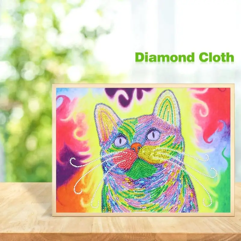 5D DIY Алмазная картина особой формы Кот Вышивка крестиком мозаичные наборы для рукоделия