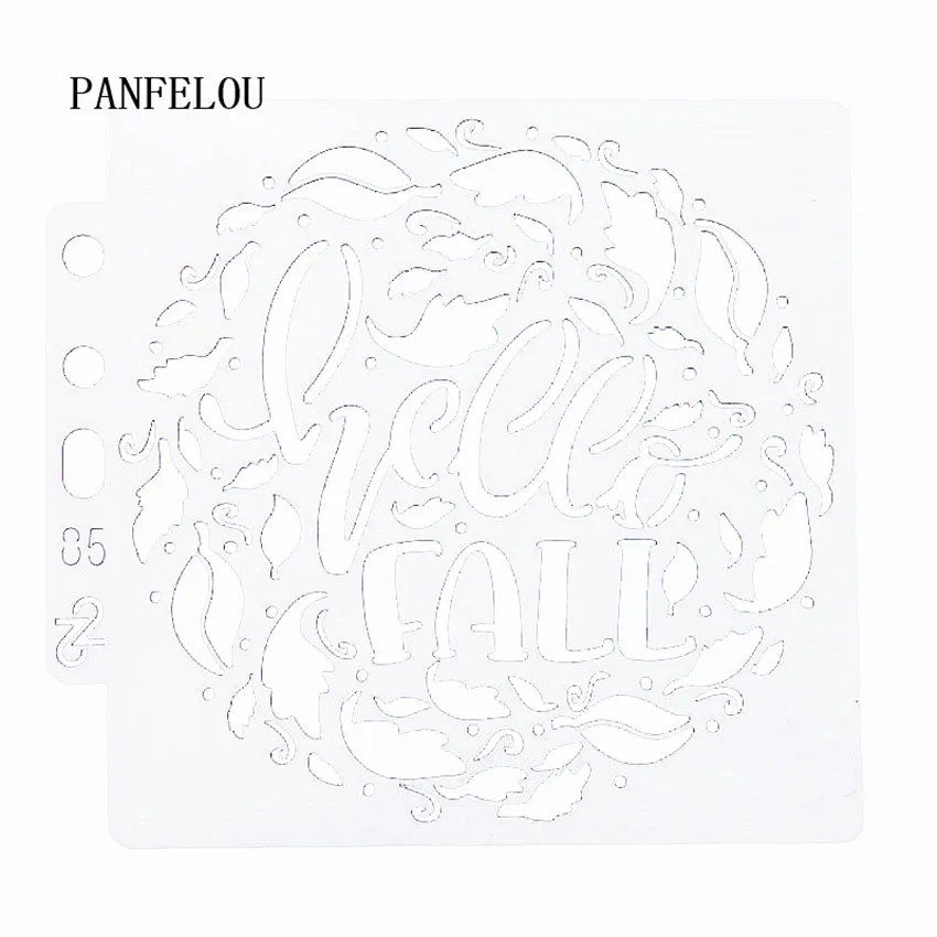 Лидер продаж трафареты для скрапбукинга hello fall с цветами Пластиковая форма