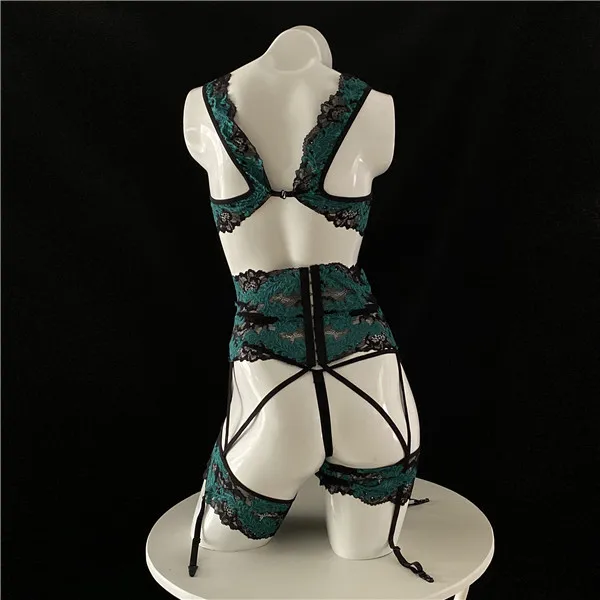 Комплект из 3 х вещей: Для женщин кружева сексуальное женское белье Babydoll комплект