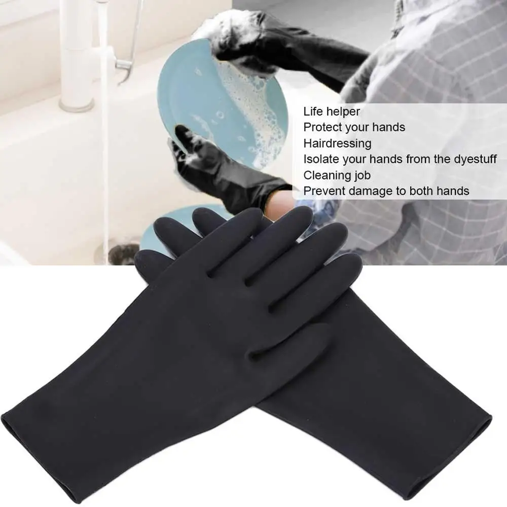 Комплект из 2 предметов черный волос резиновые перчатки техник прочные