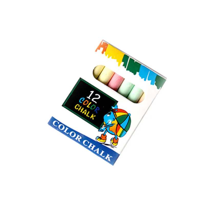 12 шт./лот беспыльная меловая ручка мелки для рисования доски 6 видов цветов