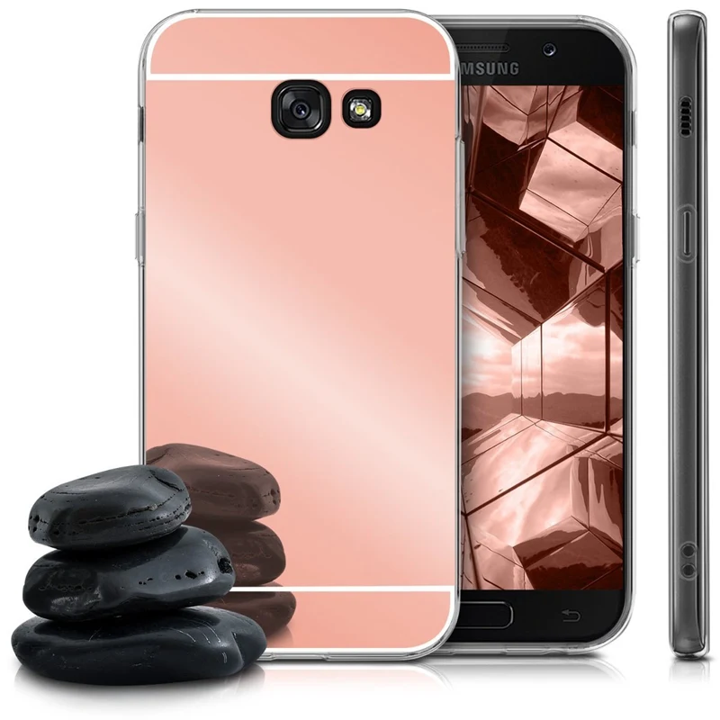 UPaitou Mirror Case for Samsung Galaxy A3 A5 A7 2017 TPU Acrylic with Soft Silicone Back Cover A320 A520 A720 |
