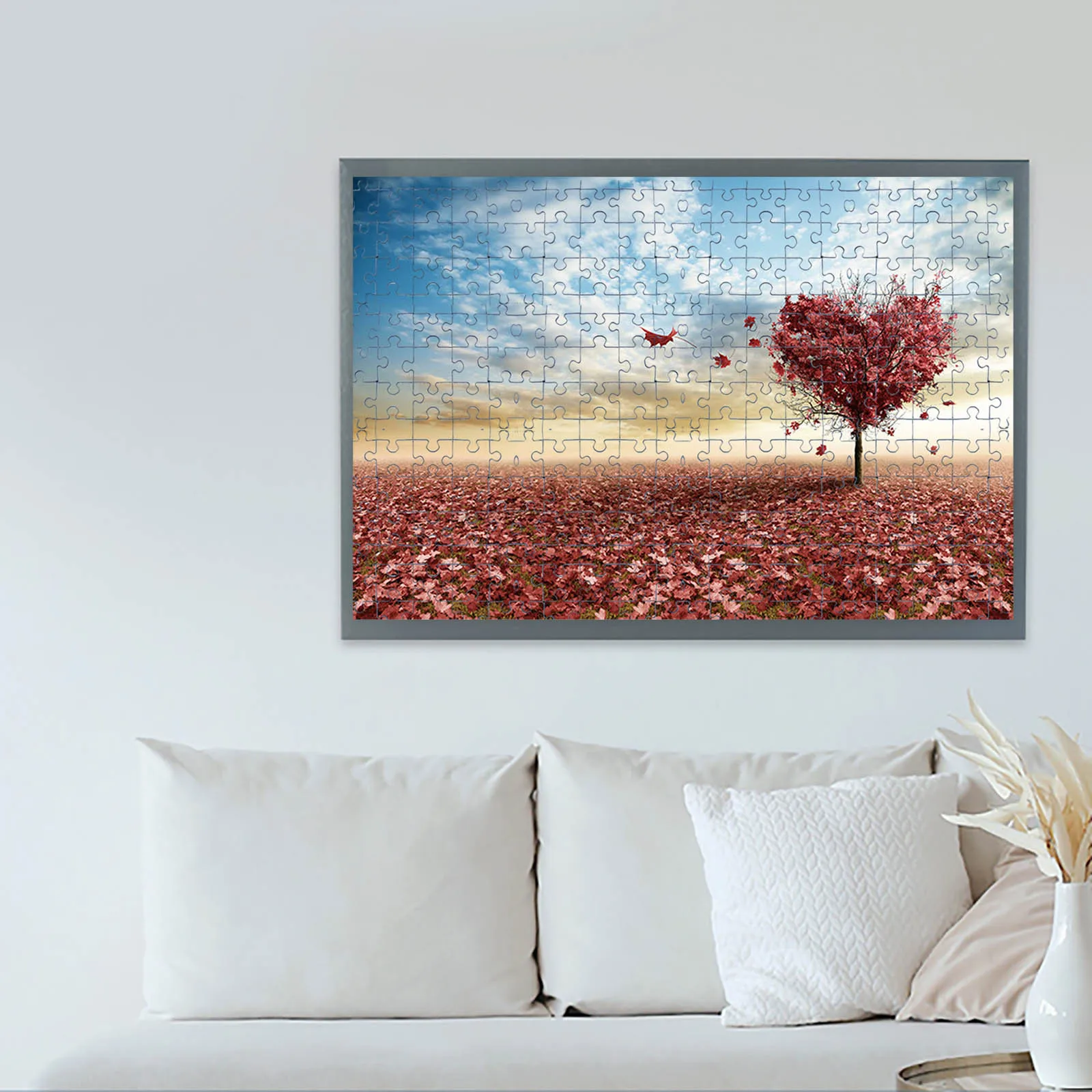 

Adults Puzzles Love Tree 1000 Piece Landscape Puzzle Game Interesting Toys 29.5x19.6 Inch Exercise Patience And Brain Power