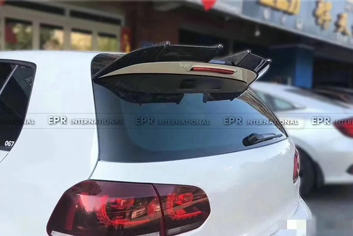 Черное глянцевое покрытие для VOLKSWAGEN Golf MK6 GTI KT стиль углеродное волокно задняя