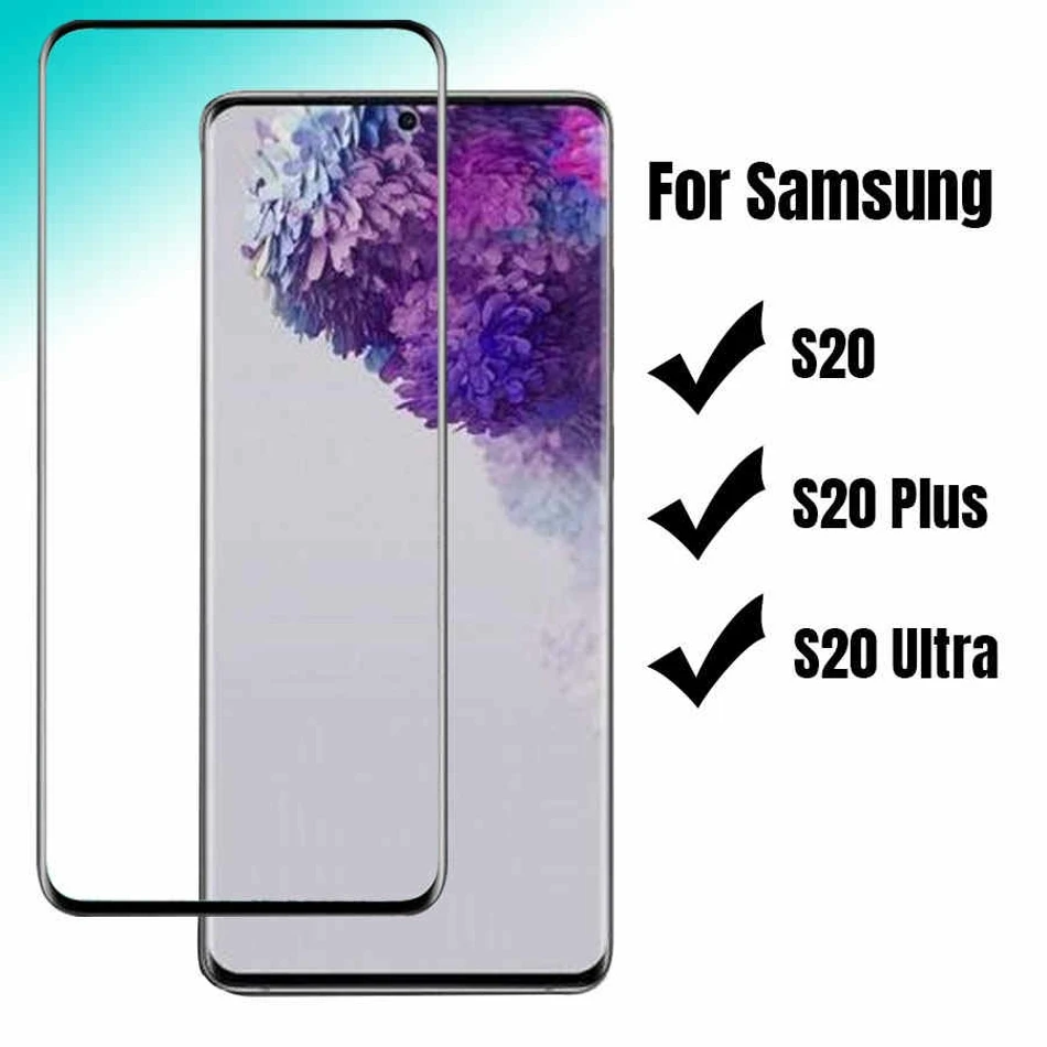 

3D 3PCS Tempered Glass on for Samsung Galaxy S20 Ultra Plus Screen Protector for Samsung S20 S20+ Protective Glass