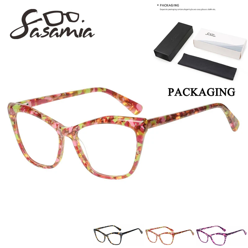 Модные Винтажные женские очки SASAMIA оптические прозрачные линзы для близорукости
