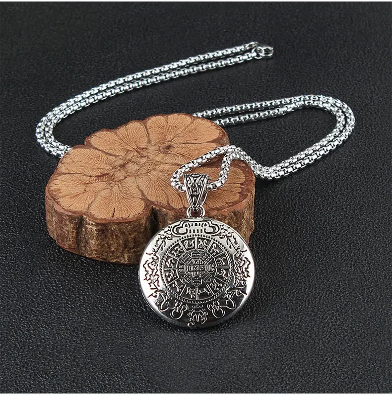 Titanium Steel Pendant Necklaces For Women Men Vintage Elephant Lotus Abacus Nepal Necklace Chain Jewelry | Украшения и