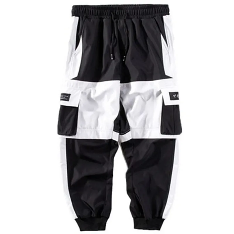 

2021 Streetwear Men's Multi Pockets Cargo Harem Pants Hip Hop Casual Male Track Pants Joggers Trousers Fashion Harajuku Men Pant