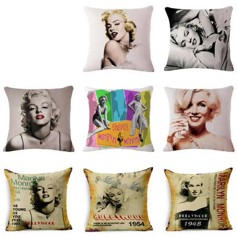 Мэрилин Монро накидки на подушки с классическим принтом Классическая Подушка