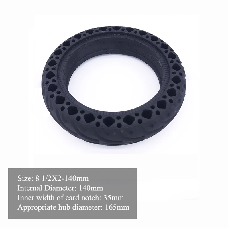 Rubber Solid Tire for Xiaomi Mijia M365/Ninebot 8.5Inch Electric Scooter Shock Absorber Damping Tyre (Black) | Спорт и развлечения