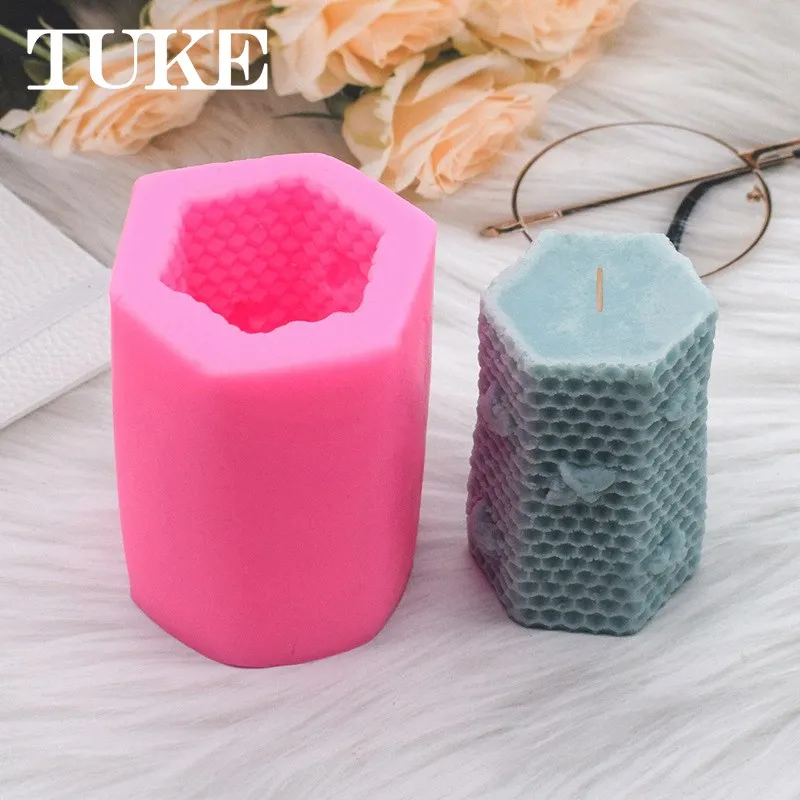 Ячеистая пчела искусственная свеча 3D Силиконовая форма глина ремесла