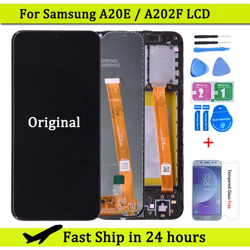 Оригинальный ЖК-дисплей для Samsung Galaxy A20e сенсорный экран дигитайзер в сборе A202 A202F