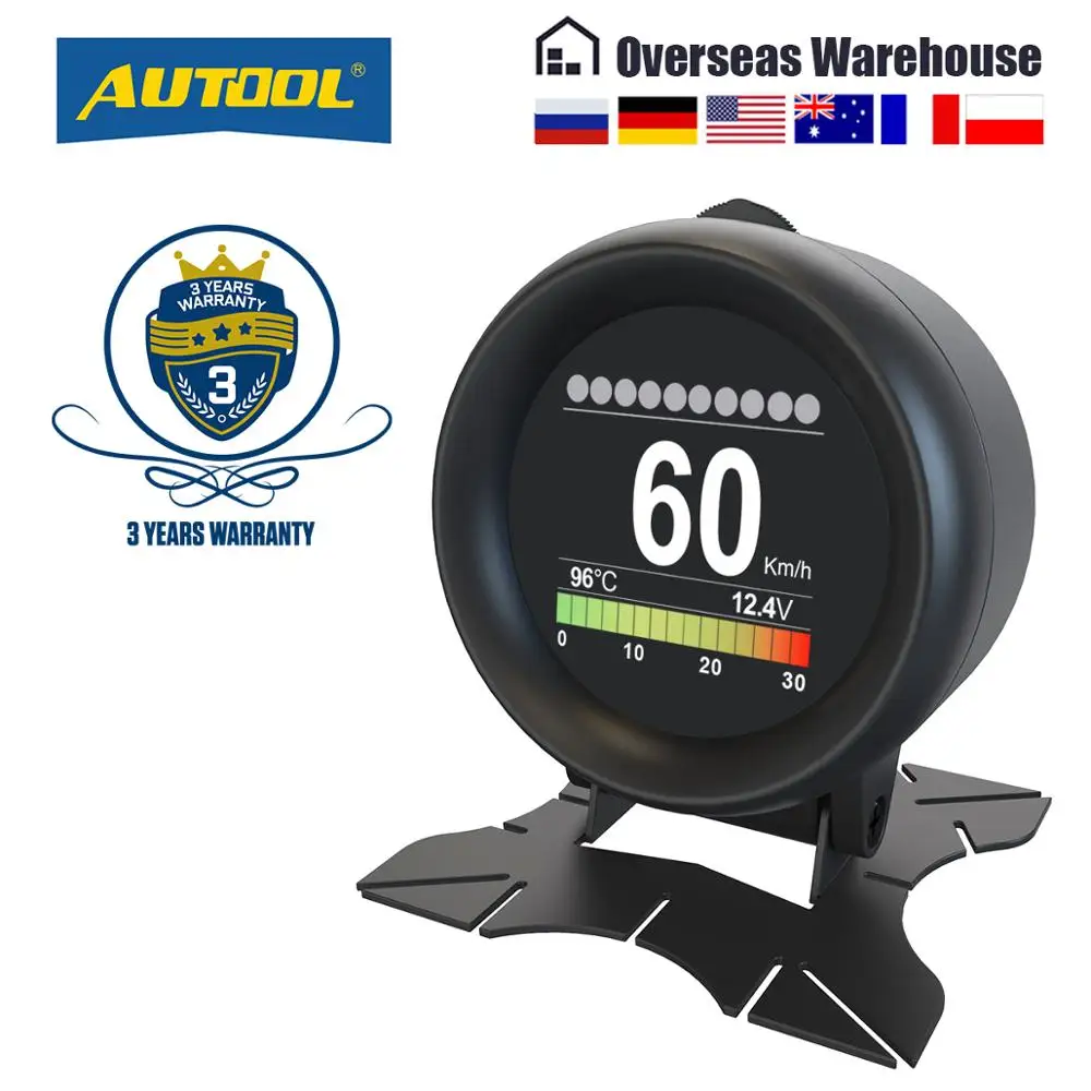 AUTOOL X60 автомобильный диагностический измеритель OBD 2 цифровой дисплей