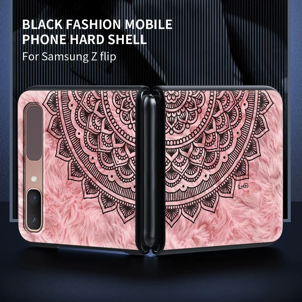 

Fashion Mandala Foldable Cover Cases For Samsung Galaxy Z Flip 5G Hard PC Phone Case ZFlip 6.7" Fold Phone Case Coque