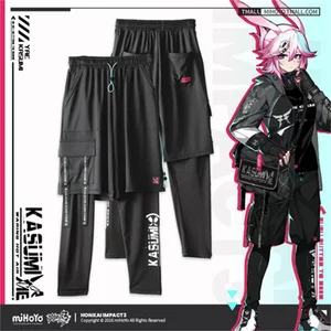 Брюки спортивные унисекс, из двух частей, с аниме-игрой Honkai Impact 3, для косплея, Yae, Sakura, с неоновыми тенями