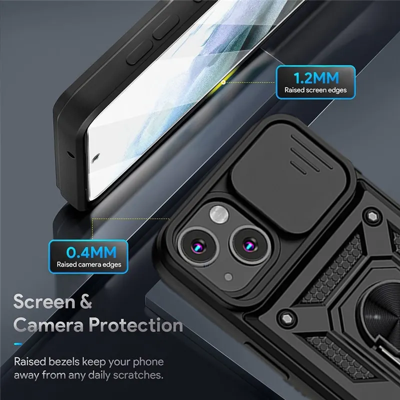 Armor Shockproof Magnetic Ring Stand Holder Case For iPhone 13 12 11 14 Pro Max X XR XS Max 12 13 Mini 7 8 Plus 11Pro Back Cover