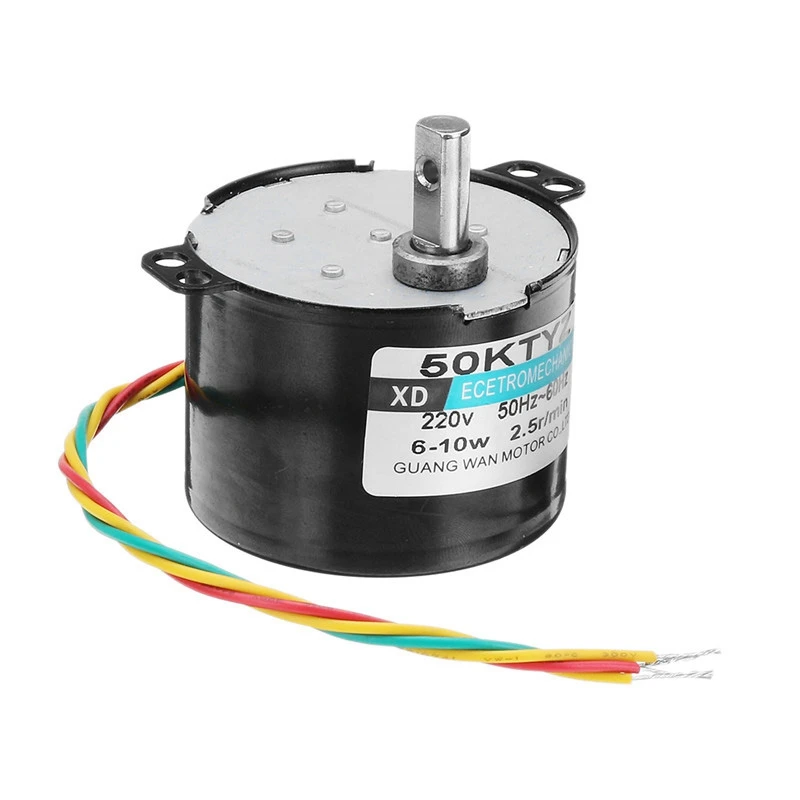 50Ktyz Ac220V 10 Вт 0.5A 2.5R/мин постоянный синхронный двигатель переменного тока редуктор