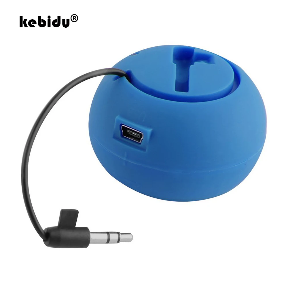 kebidu Speaker Music Player Stereo 3.5mm Jack Hamburg Type Telescopic Plug-in Audio Portable Mini Speakers For Smart Phones PC