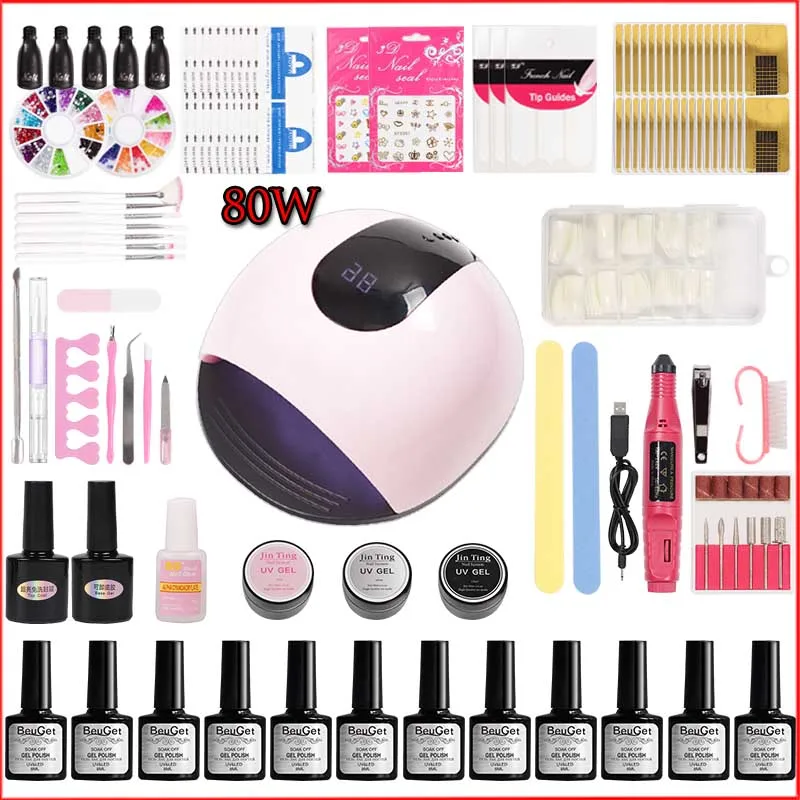 Набор для ногтей ультрафиолетовая Светодиодная лампа сушилка с 12 шт. набор гель