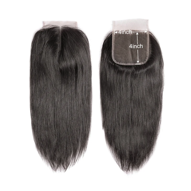 Пряди человеческих волос с застежкой бразильские пряди прямые 4x4 швейцарские