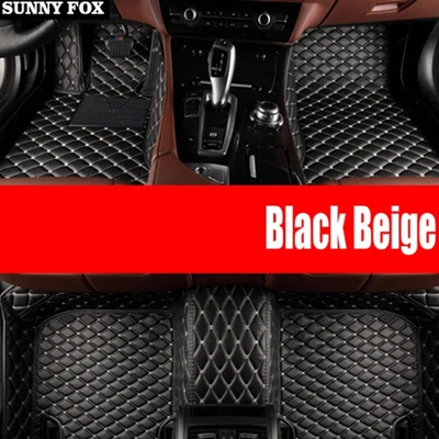 Black Beige Sunny Fox автомобильные коврики для Volvo C30 S60L S80L V40 V60 XC60 XC90 5D автомобильный Стайлинг сверхмощный ковер напольный вкладыш - Название цвета: Black Beige