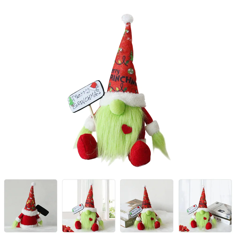 

1pc Christmas Gnome Adornment Store Shop Home Decorative Plush Doll Ornament