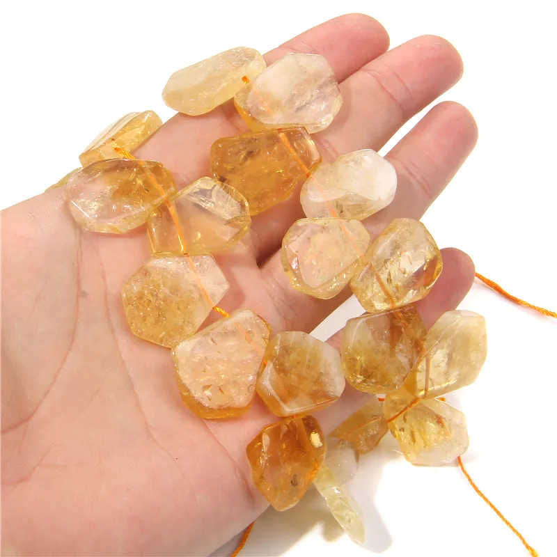 Желтые прозрачные пятиугольные цитриновые кристаллы искусственные