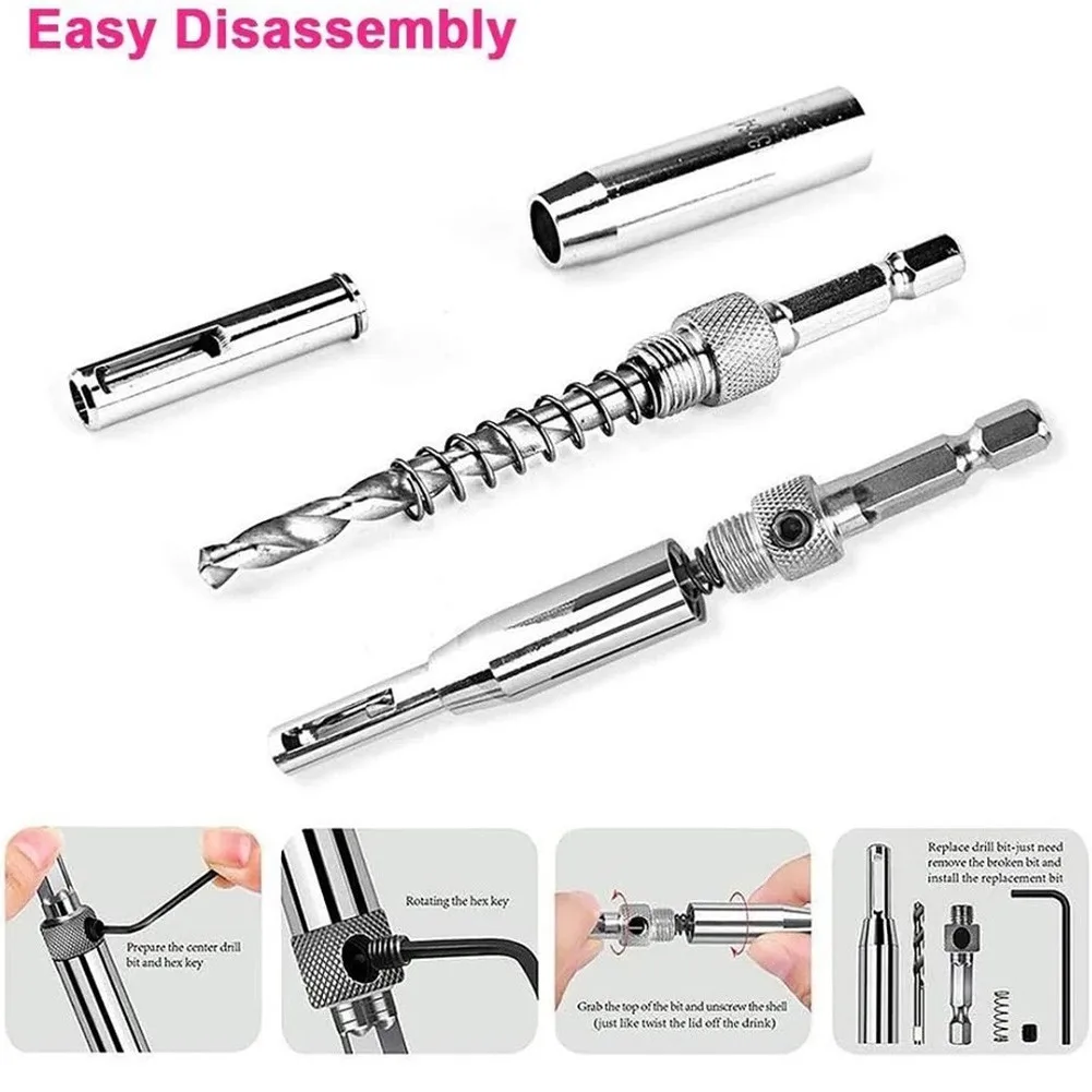 

7pcs Drill Bit DIY Drill Bit HSS Hole Puncher Self Centering Repalcement