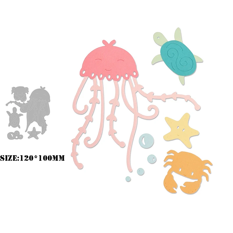 

New Metal Cutting Dies For 2021 DIY Scrapbooking Marine Animals Under the Sea Embossing Stencils Card Craft Troqueles