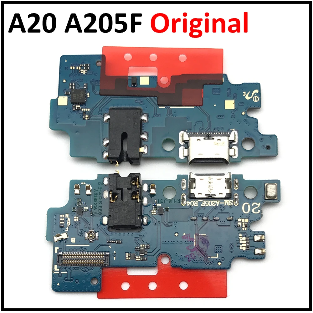 Запасная плата разъема зарядного порта гибкий кабель с микрофоном для Samsung A20 A205F
