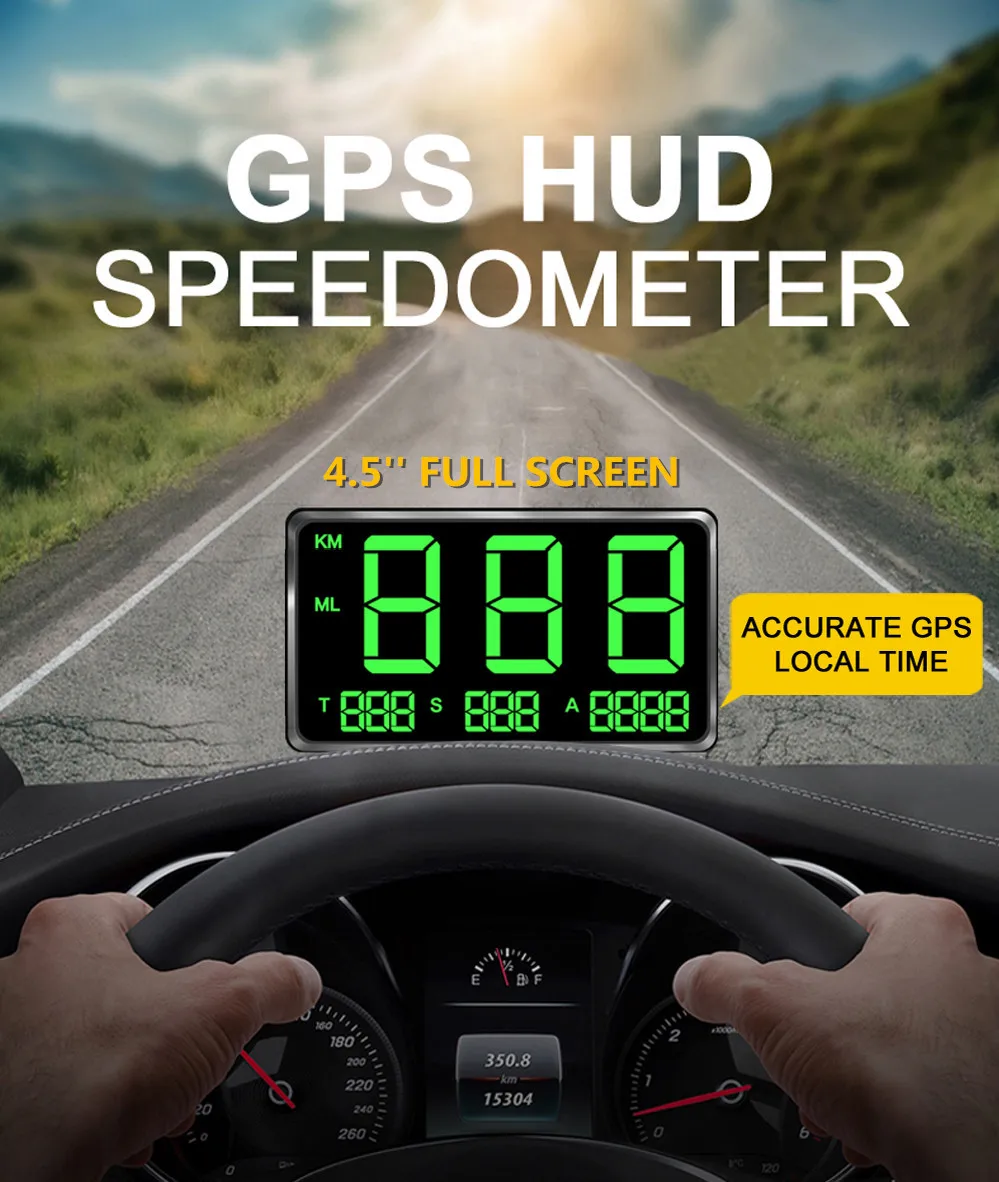 HUD Автомобильный дисплей gps измеритель скорости измерение скорости будильник пробег Высота часы автозапчасти XC-129
