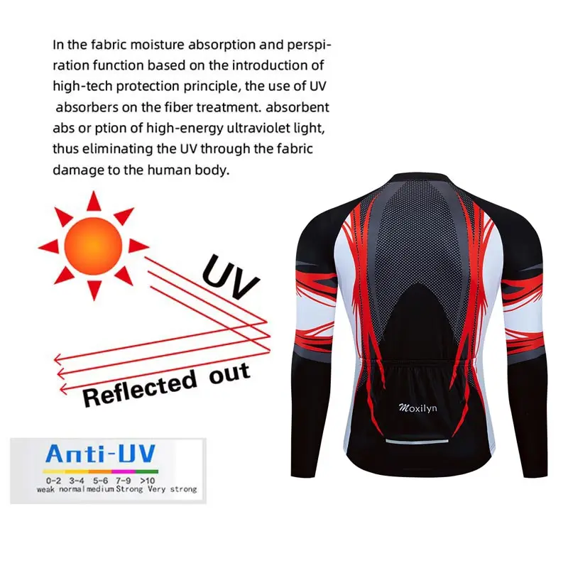 Комплект велосипедной одежды Moxilyn Pro трикотажная одежда с длинным рукавом для