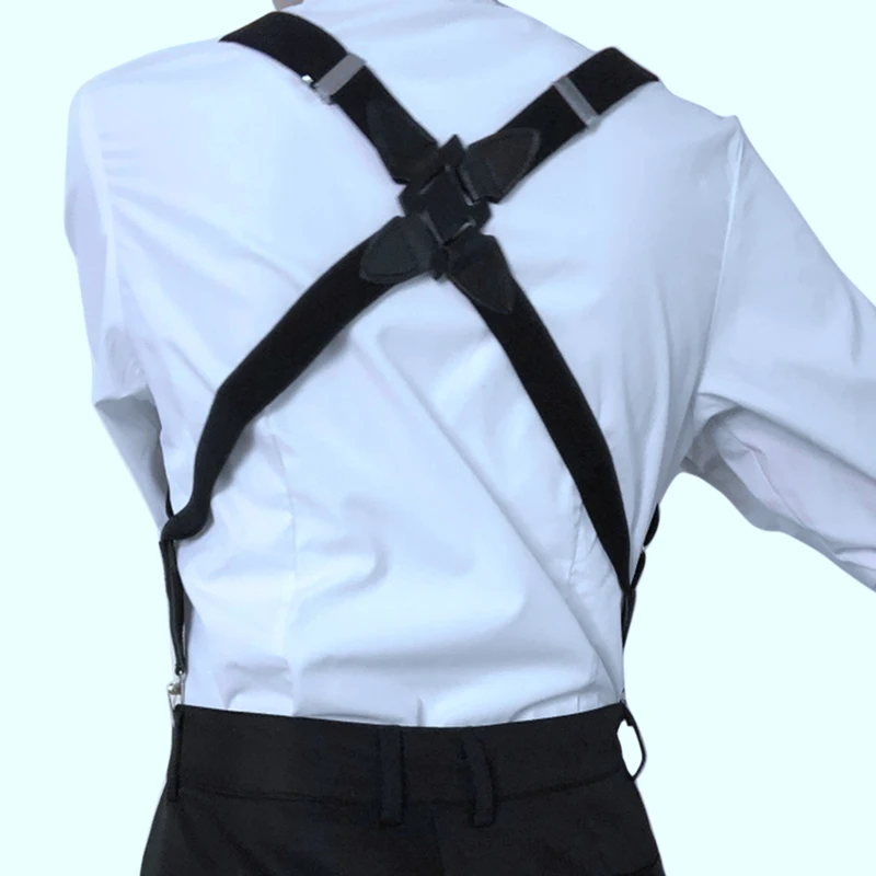 Hot Men's Suspenders Adjustable Braces X Shape Suspender Clip-on Belt Straps Elastic Adult Suspensorio Apparel Accessories