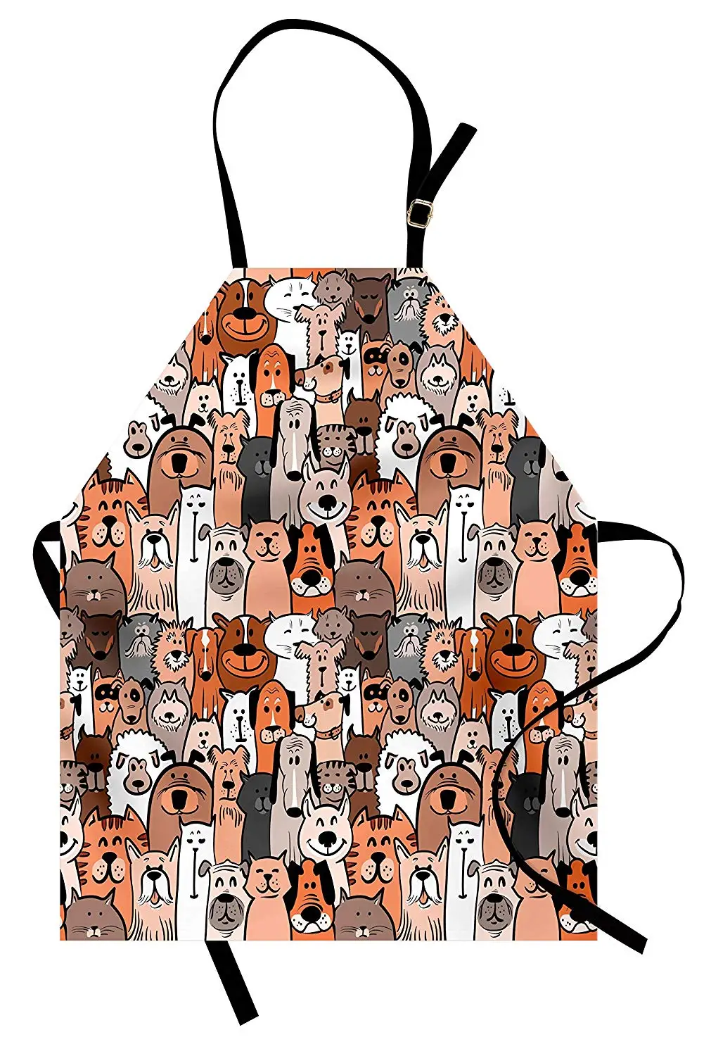 Фартук с животными домашних кошек собак каракули Стиль Искусство мультфильм