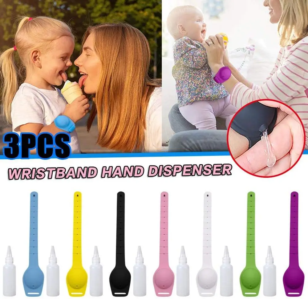 

Hand Soap Dispenser Hand Sanitizer Disinfectant Sub-packing Silicone Bracelet Wristband Wearable Hand Sanitizer Dispenser Pumps