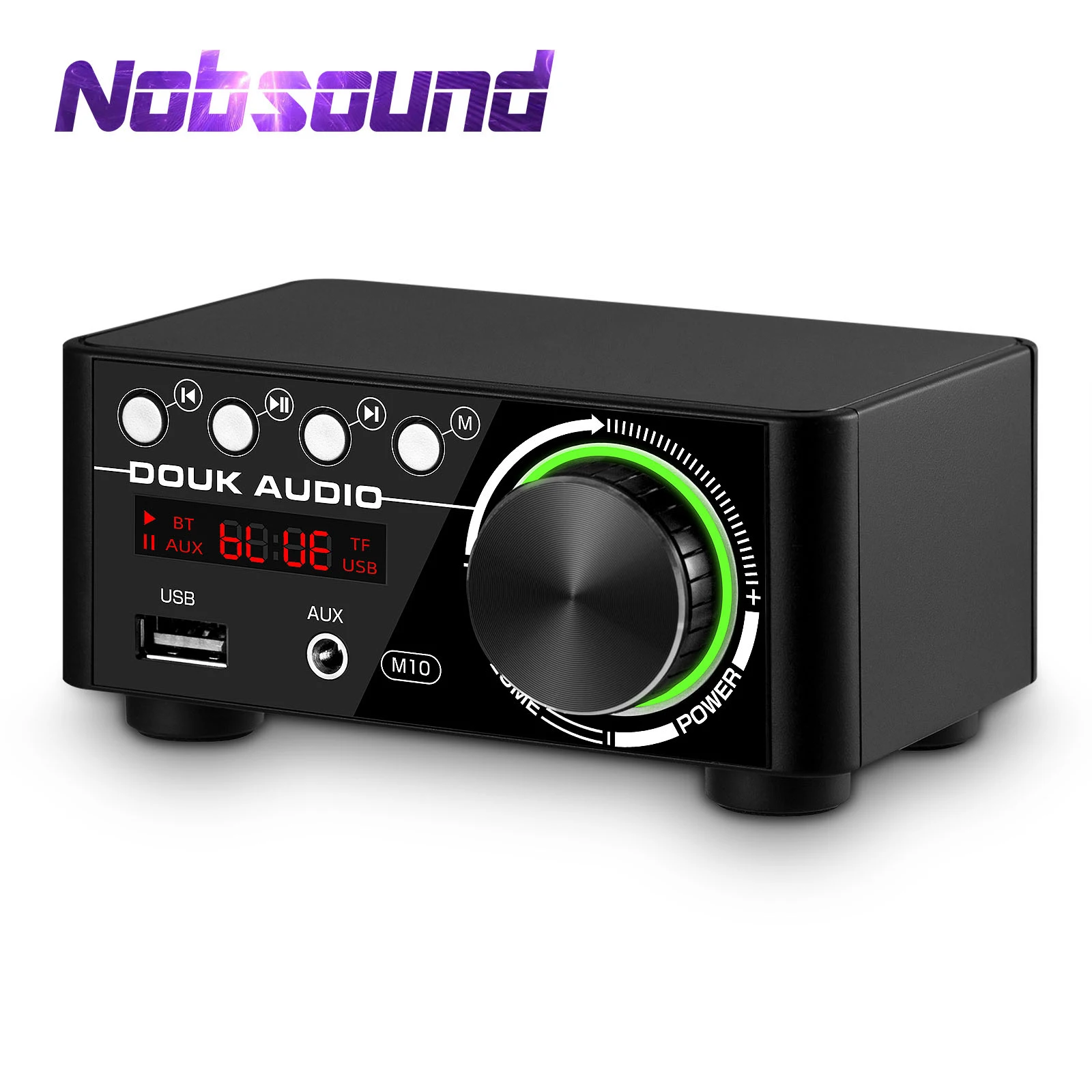 

Nobsound Mini Bluetooth 5.0 Digital Amplifier Stereo Receiver HiFi 2.0 Channel Home Audio Car Amp USB Music Player Class D Amp
