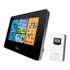 FJ3373 настенная настольная метеостанция с будильником, цифровой термометр, гигрометр, беспроводной датчик прогноза температуры с часами