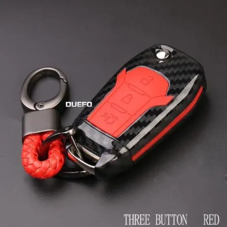 Чехол брелок из углеродного волокна для стайлинга автомобиля чехол Ford Fiesta Focus 3 4