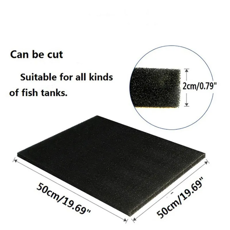 

Cotton Filter Aquarium Fish Tank Pond Foam Sponge Filter Durable Black Fish Tank Filters Accessories Practical Tool