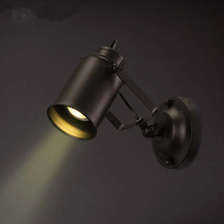 Регулируемая металлическая настенная ретро-лампа в стиле индастриал винтажный
