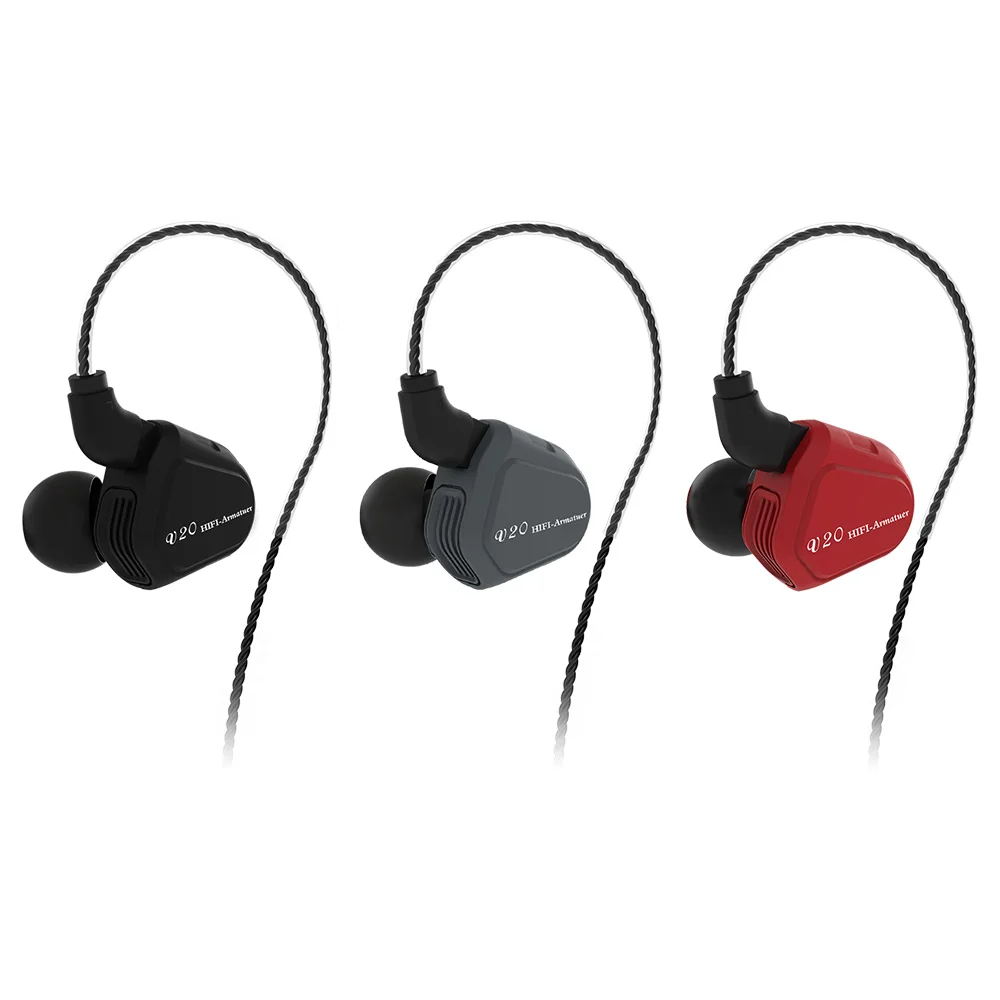 TRN V20 1BA + 2DD наушники гибридные HIFI DJ монитор для бега спортивные наушник гарнитура