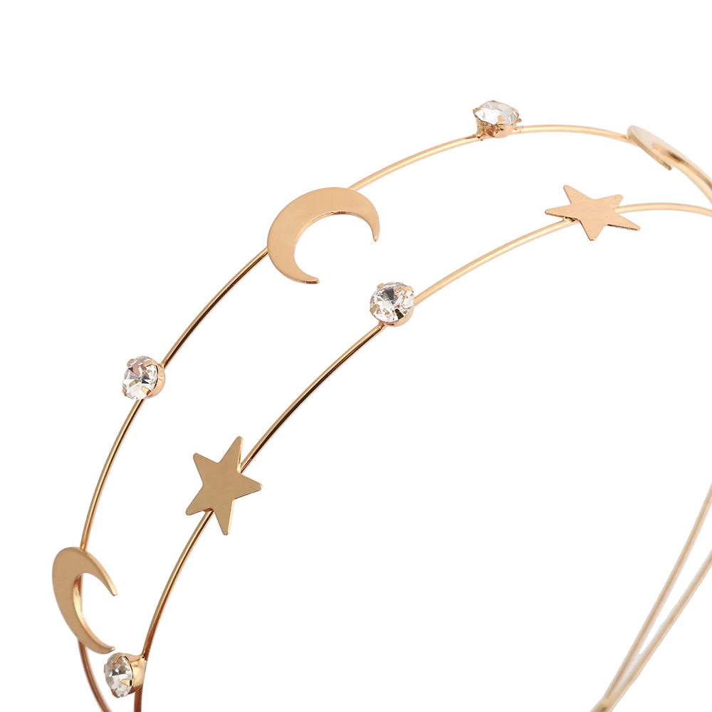 

Shiny Metal Color Headband Hairband For Women Girls Women Hair Accessories Handmade Diy Double-Layer Hair Hoop