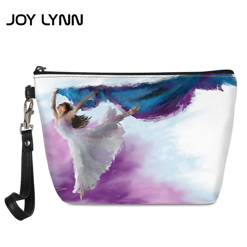

JOY LYNN Hot Sale Ballet Dancer Girl Painting Casual Make Up Case For Women Mini Travel Toiletry Bags Female Cosmetic Bags Bolsa