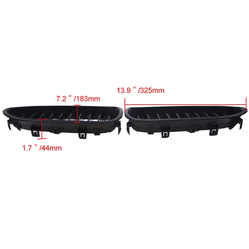 Автомобильная решетка POSSBAY для BMW 5-Series E60/E61 M5 520d/520i/523i/525d/530d 2004-2011 матовая черная