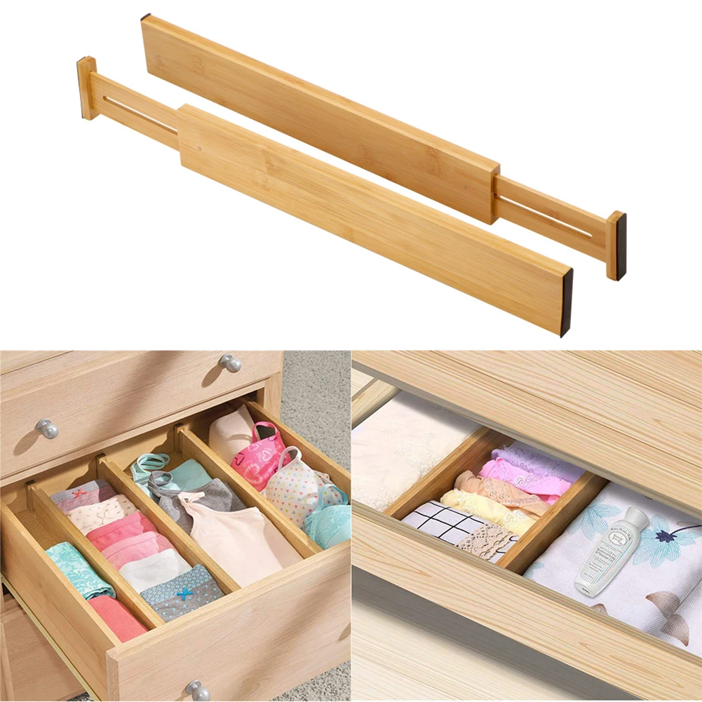 

Bamboo Drawer Dividers Kitchen Drawer Organizer Adjustable Expandable Drawer Dividers Tray Storage Drawer storage board