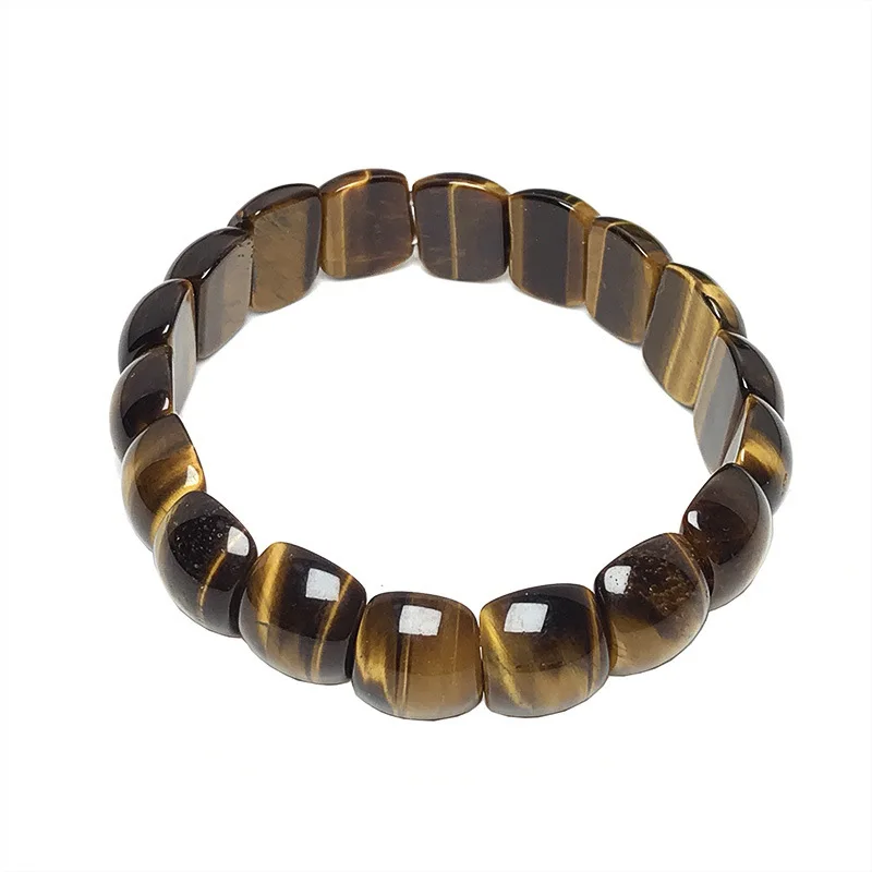 Натуральные камни желтый тигровый глаз из бисера эластичный веревочный браслет