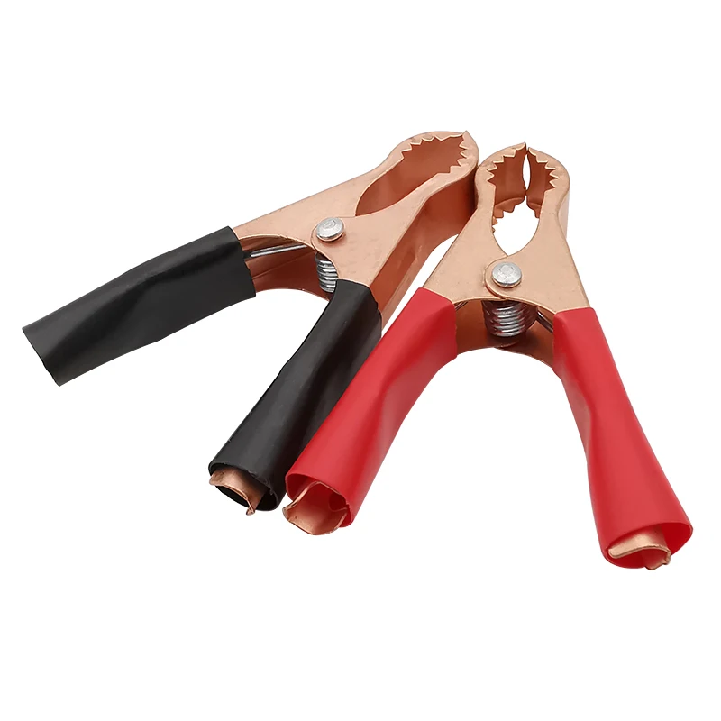 Зажимы крокодилы с изолированным крокодиловым зажимом красного и черного цвета