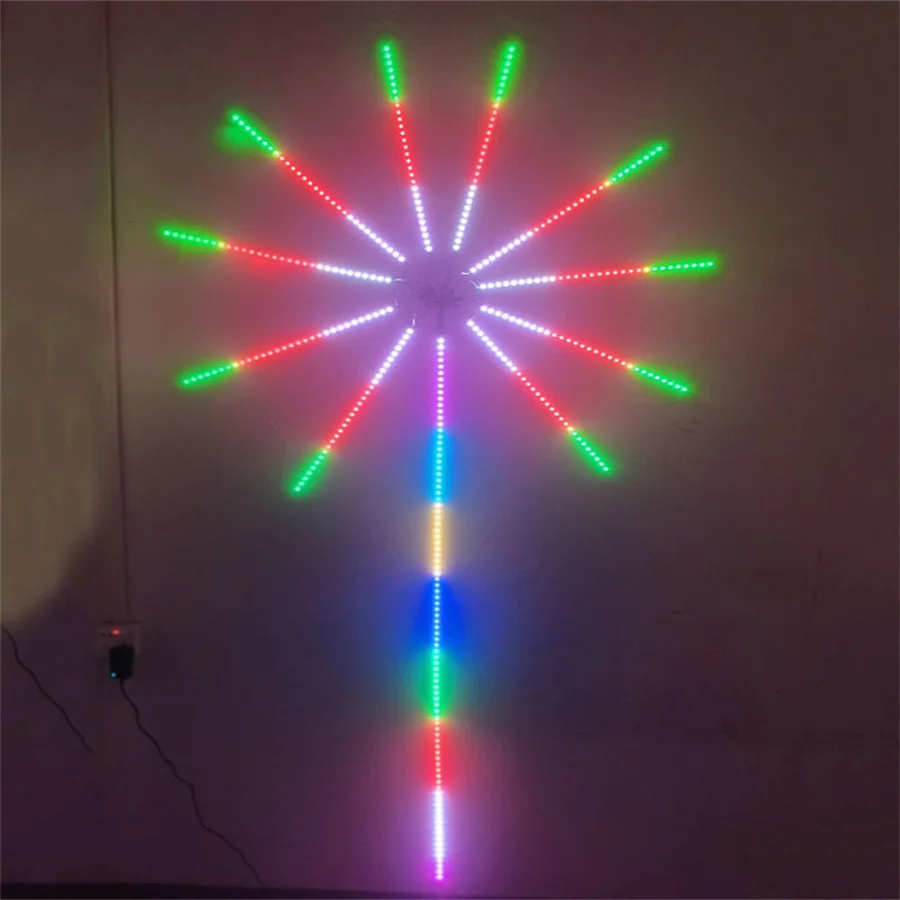 

RGB Dream Color Firework Light LED Ribbon Strip Light Music Sync Fairy Starburst Light with Remote for Indoor Party Wall Decor